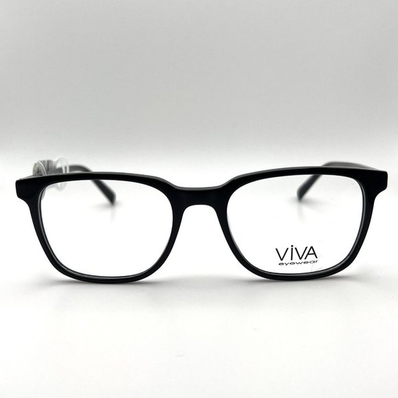 VIVA Eyewear VV4038 001 Wayfarer Square Horn Rim Eyeglass Frame Black 53-19-140 - Picture 1 of 12
